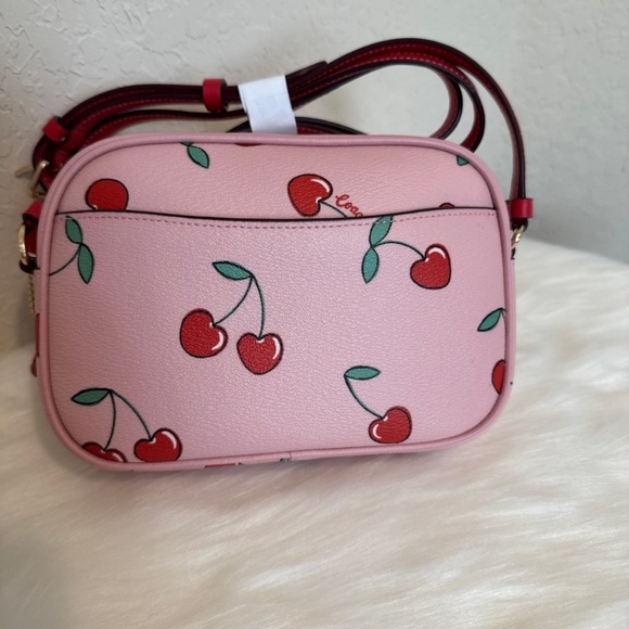 Coach Mini Jamie Camera Bag With Heart Cherry Print - Picture 10 of 12